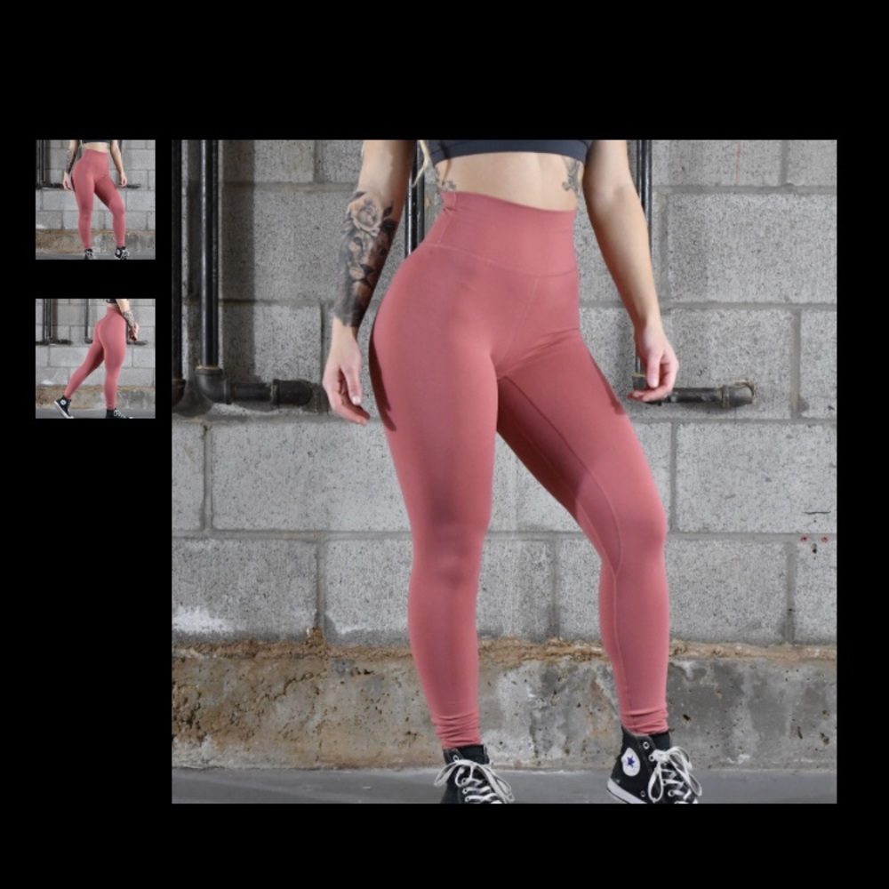Til you collapse dusty rose leggings NWOT